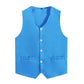 Kids Boys Girls Button Volunteer Vest Solid Color V Neck Sleeveless Waistcoat Volunteers School Camp Activities Uniform SHOPEZRA L.L.C.