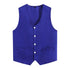 Kids Boys Girls Button Volunteer Vest Solid Color V Neck Sleeveless Waistcoat Volunteers School Camp Activities Uniform SHOPEZRA L.L.C.