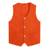 Kids Boys Girls Button Volunteer Vest Solid Color V Neck Sleeveless Waistcoat Volunteers School Camp Activities Uniform SHOPEZRA L.L.C.