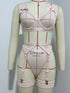 Foreign Trade Cross-Border European and American Popular Sexy Underwear Mesh Sexy Temptation Bow Strap Underwear Set Wholesale SHOPEZRA L.L.C.