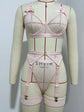 Foreign Trade Cross-Border European and American Popular Sexy Underwear Mesh Sexy Temptation Bow Strap Underwear Set Wholesale SHOPEZRA L.L.C.