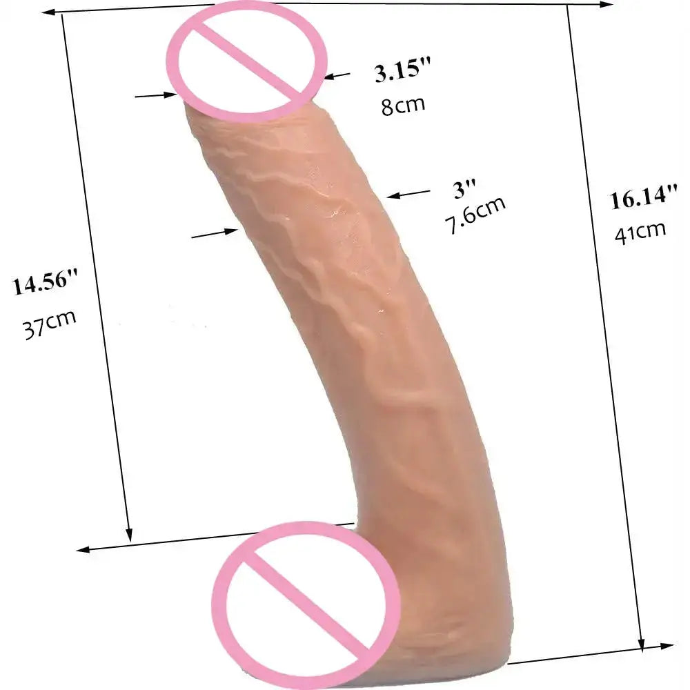FAAK 16.5in huge long dildo realistic penis massive cock sex toys for women anal massage masturbator clitoral stimulate sex shop by Dropshipman