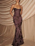 Elegant Women 3d Embroidery Floral Long Dress Women Backless Cross Tied Spaghetti Strap Robe Slim Floor Length Evening Dresses by Dropshipman