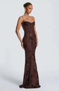 Elegant Women 3d Embroidery Floral Long Dress Women Backless Cross Tied Spaghetti Strap Robe Slim Floor Length Evening Dresses SHOPEZRA L.L.C.