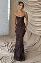 Elegant Women 3d Embroidery Floral Long Dress Women Backless Cross Tied Spaghetti Strap Robe Slim Floor Length Evening Dresses SHOPEZRA L.L.C.