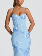 Elegant Women 3d Embroidery Floral Long Dress Women Backless Cross Tied Spaghetti Strap Robe Slim Floor Length Evening Dresses SHOPEZRA L.L.C.