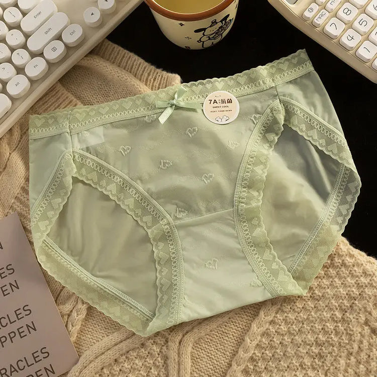 Ladies pure wind lace underwear women summer cotton cotton 7A antibacterial crotch girls waist plus size high split wholesale SHOPEZRA L.L.C.