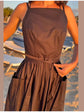2026 Elegant Solid Lace Up Pleated Dress Women Chic Square Neck Sleeveless High Waist Spaghetti Strap Gowns Lady Daily Date Wear SHOPEZRA L.L.C.