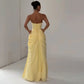 Elegant Solid Strapless Pleated Dress Women Chic Sleeveless Waist Cinching Split Maxi Vestidos 2026 Lady Evening Party Dresses SHOPEZRA L.L.C.