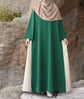 Muslim Women Modest Long Dress Patchwork Drawstring Arab Robe Vestidos Jalabiya Dubai Saudi Abayas Morocco Eid Ramadan Dresses SHOPEZRA L.L.C.