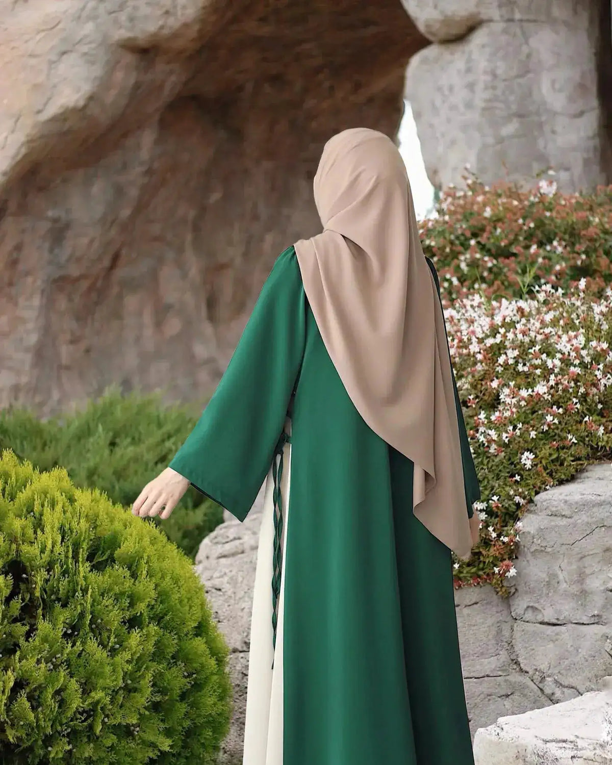 Muslim Women Modest Long Dress Patchwork Drawstring Arab Robe Vestidos Jalabiya Dubai Saudi Abayas Morocco Eid Ramadan Dresses by Dropshipman