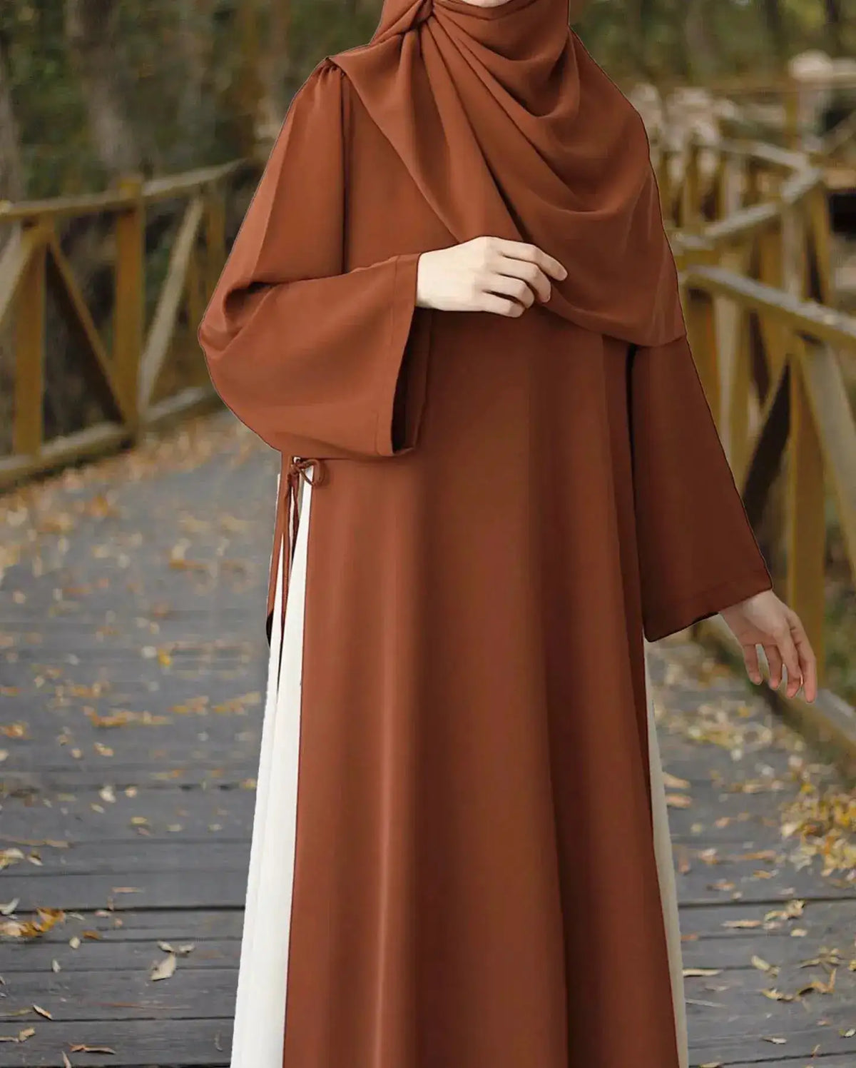 Muslim Women Modest Long Dress Patchwork Drawstring Arab Robe Vestidos Jalabiya Dubai Saudi Abayas Morocco Eid Ramadan Dresses by Dropshipman