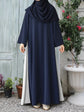 Muslim Women Modest Long Dress Patchwork Drawstring Arab Robe Vestidos Jalabiya Dubai Saudi Abayas Morocco Eid Ramadan Dresses SHOPEZRA L.L.C.