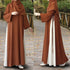 Muslim Women Modest Long Dress Patchwork Drawstring Arab Robe Vestidos Jalabiya Dubai Saudi Abayas Morocco Eid Ramadan Dresses SHOPEZRA L.L.C.
