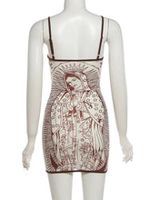 Weird Puss Art Print Dress Women Low-Neck See Through Skinny High Elasticity Sexy Midnight Summer New Trend Hottie Mini Bodycon SHOPEZRA L.L.C.