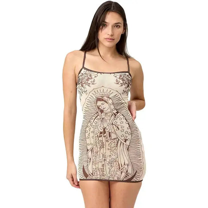 Weird Puss Art Print Dress Women Low-Neck See Through Skinny High Elasticity Sexy Midnight Summer New Trend Hottie Mini Bodycon by Dropshipman