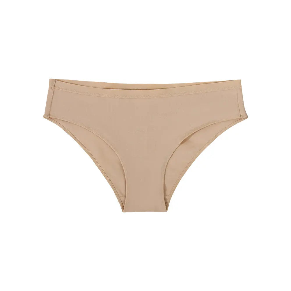 European and American large size low-waist women's underwear by SHOPEZRA L.L.C., solid blue pure cotton antibacterial butt-lifting design.