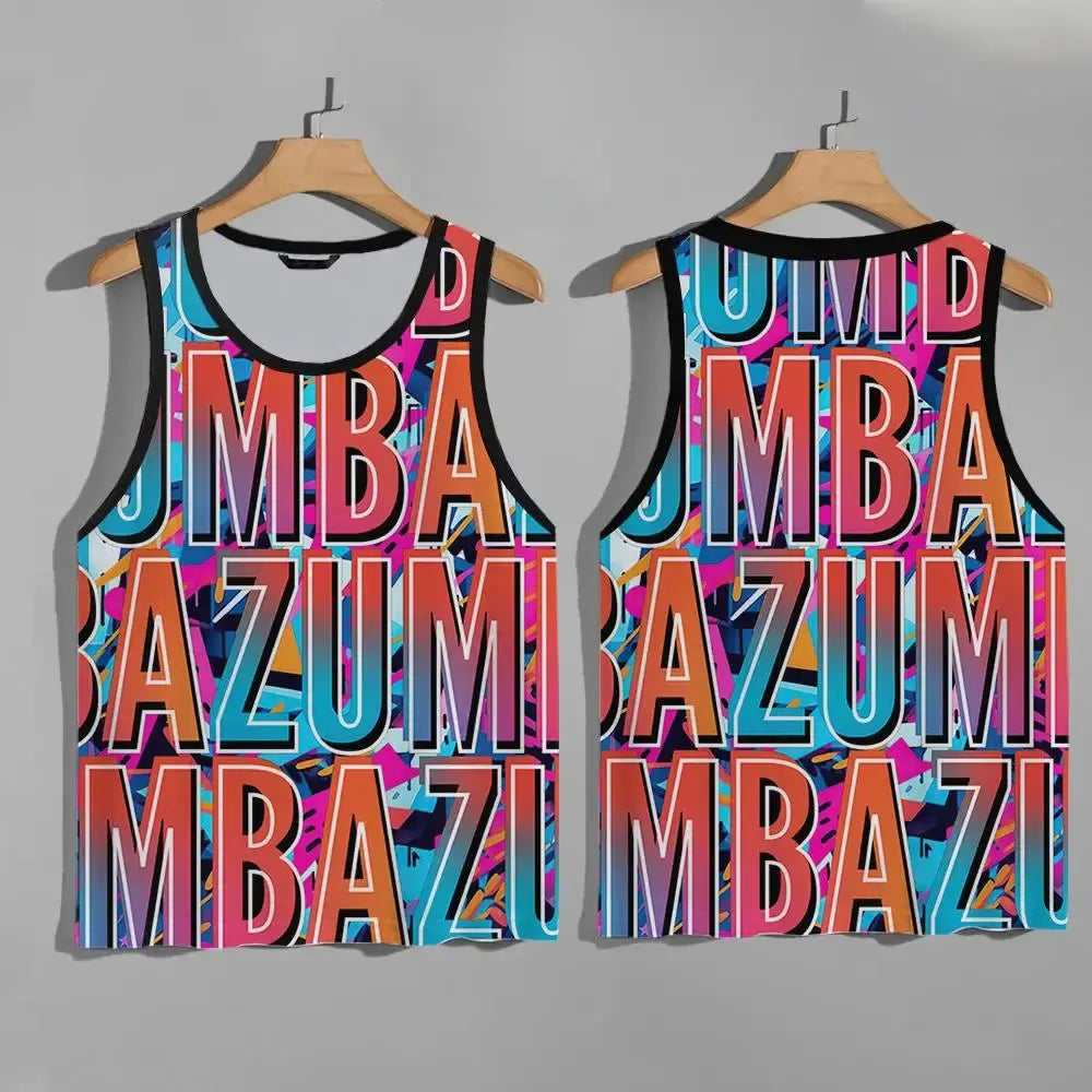 Unisex Zumba Wear quick-dry workout vest in athletic black, designed for men and women, featuring a sporty casual fit.