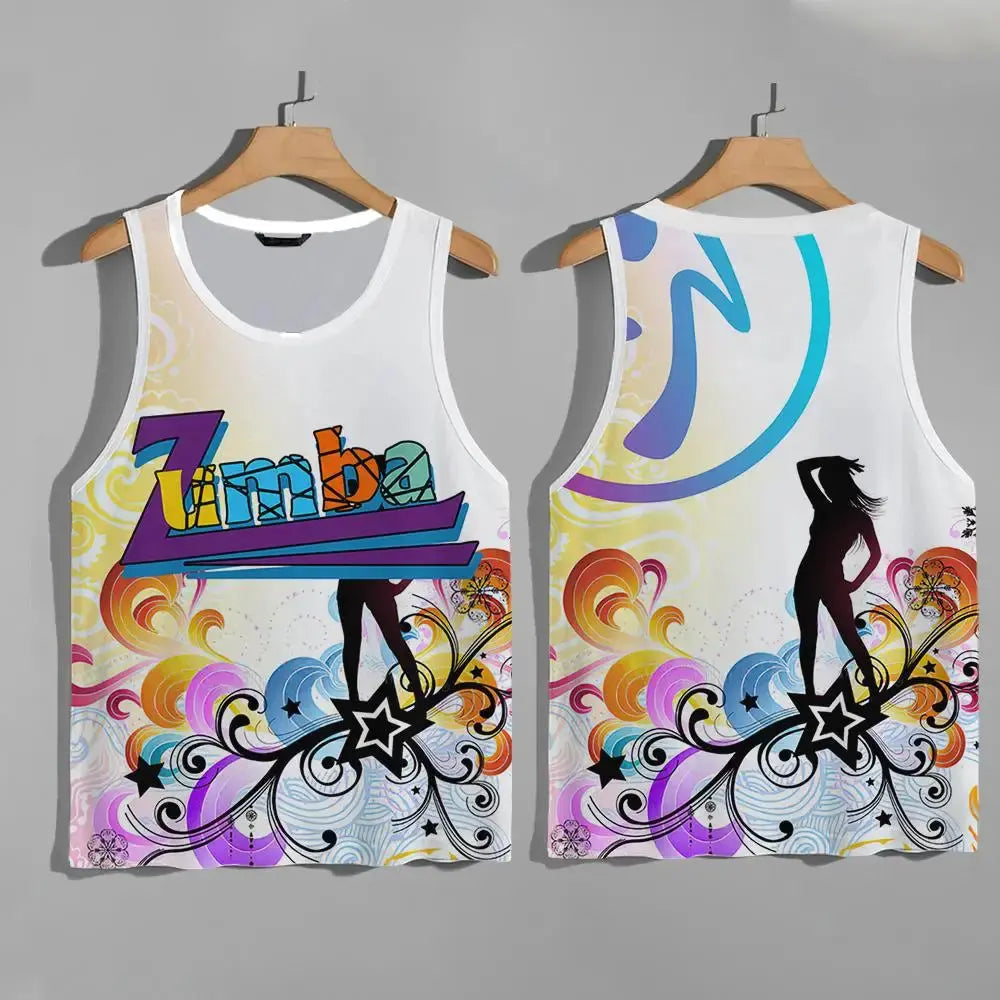 Unisex Zumba Wear quick-dry workout vest for men and women, featuring sporty casual style and comfortable fit.