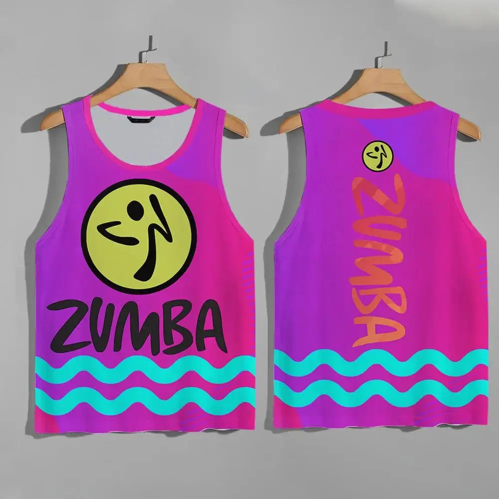 Unisex quick-dry Zumba Wear workout vest for men and women, featuring sporty casual design and breathable fabric.