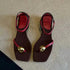 In-Stock Retro Square-Toe Flat Sandals with a Single Strap, New for Summer 2025, Versatile, Comfortable, Thong-Style, Metal, Niche Women&