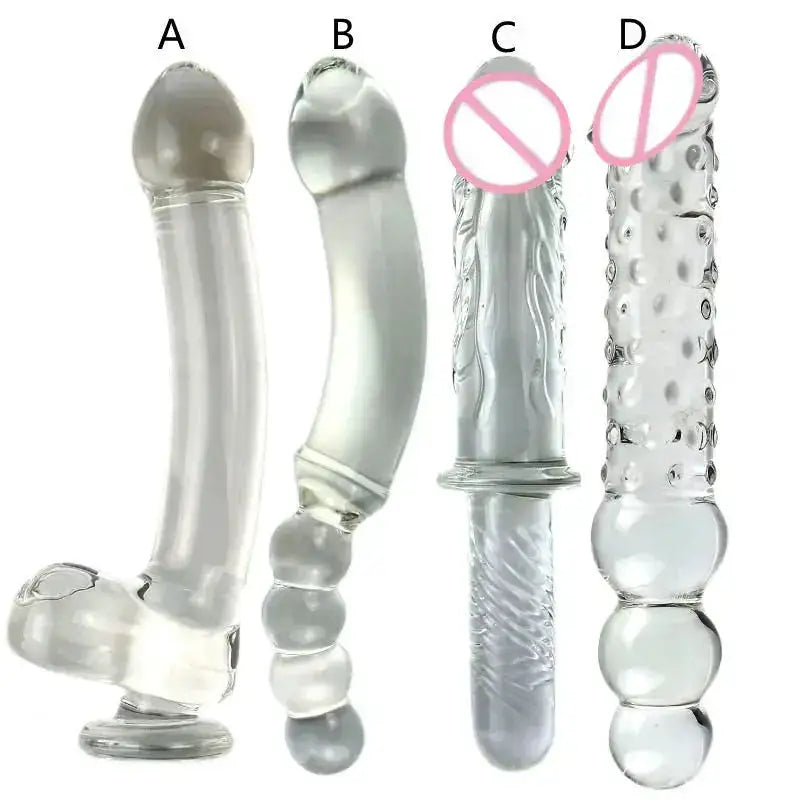 Newly Designed Extra-large Clear Glass Dildo for Female Clitoral/G-spot Stimulation and Anal Plug Massager, 18+ Adult Sex Toy by Dropshipman