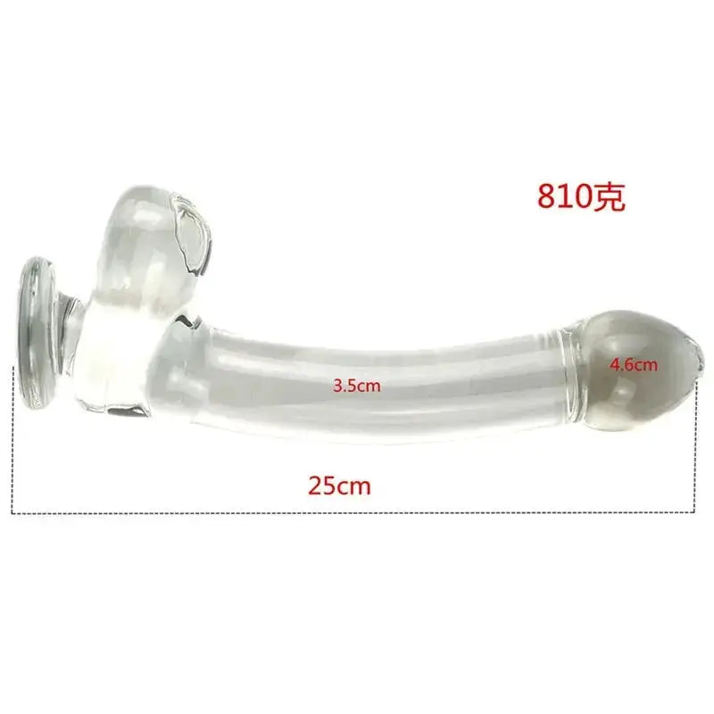 Newly Designed Extra-large Clear Glass Dildo for Female Clitoral/G-spot Stimulation and Anal Plug Massager, 18+ Adult Sex Toy by Dropshipman