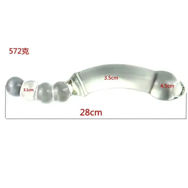 Newly Designed Extra-large Clear Glass Dildo for Female Clitoral/G-spot Stimulation and Anal Plug Massager, 18+ Adult Sex Toy by Dropshipman