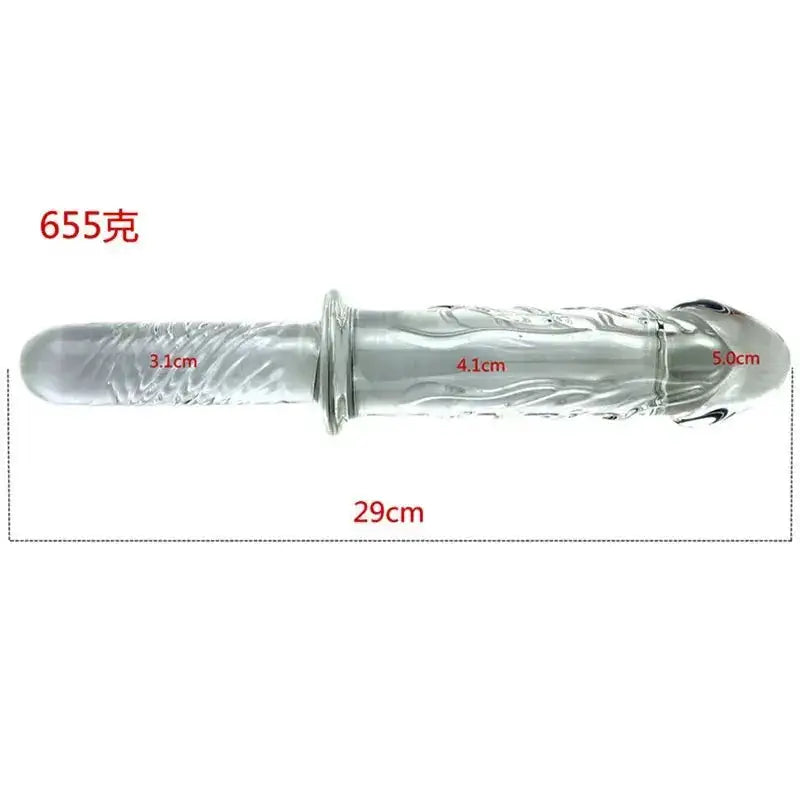 Newly Designed Extra-large Clear Glass Dildo for Female Clitoral/G-spot Stimulation and Anal Plug Massager, 18+ Adult Sex Toy by Dropshipman