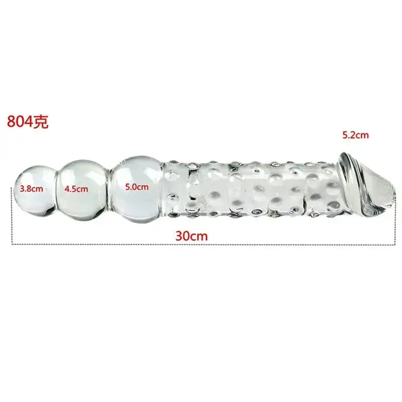 Newly Designed Extra-large Clear Glass Dildo for Female Clitoral/G-spot Stimulation and Anal Plug Massager, 18+ Adult Sex Toy by Dropshipman