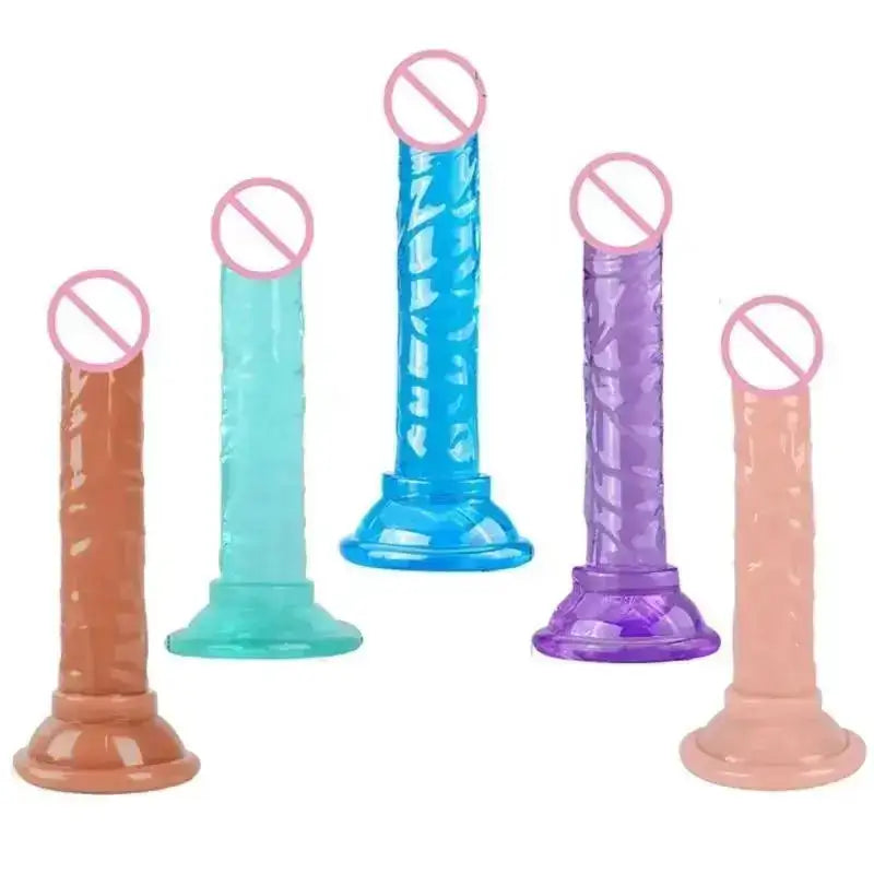 Female Masturbator Silicone Dildo with Suction Cup Realistic Dick Insertion G-Spot Orgasm Gay Anal Butt Plug BDSM Sex Toy by Dropshipman