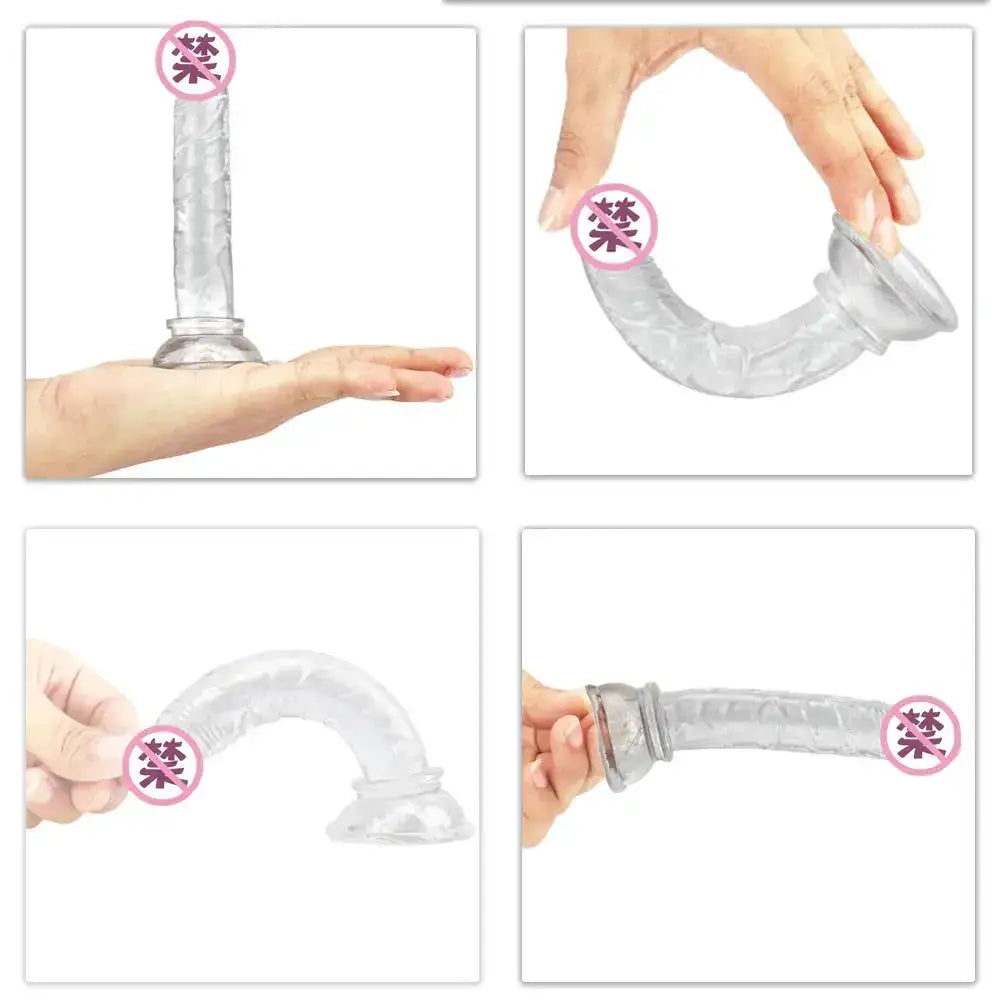 Female Masturbator Silicone Dildo with Suction Cup Realistic Dick Insertion G-Spot Orgasm Gay Anal Butt Plug BDSM Sex Toy by Dropshipman