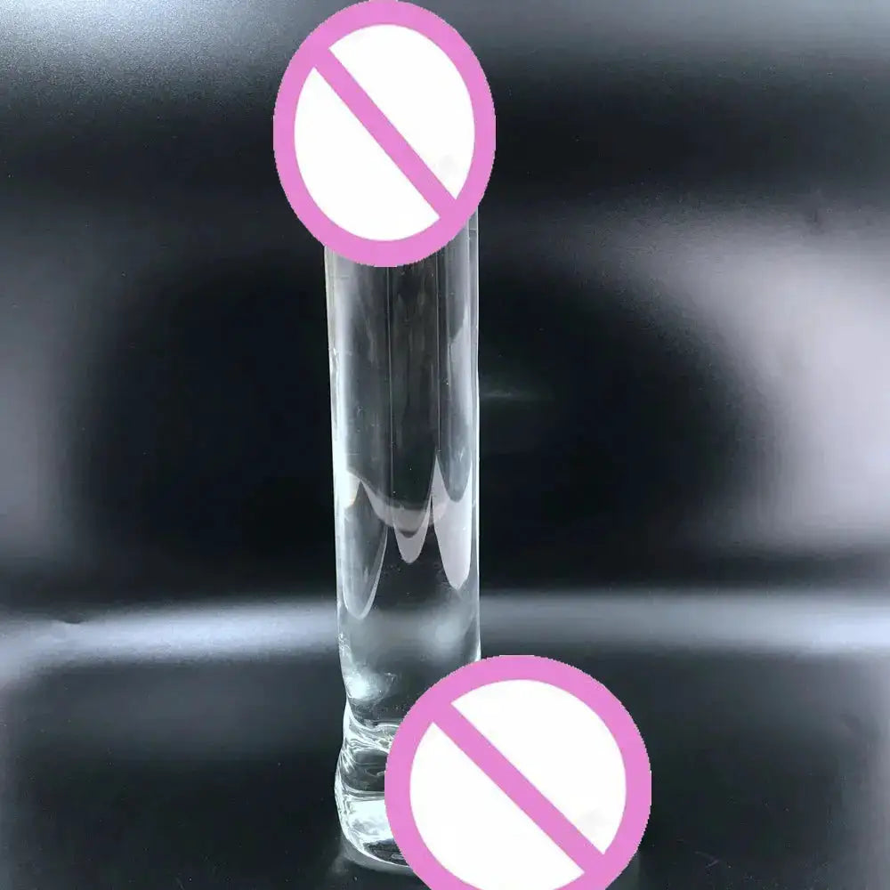 Realistic clear dildo for women with suction cup, hands-free use, designed for G-spot stimulation, from SHOPEZRA L.L.C.
