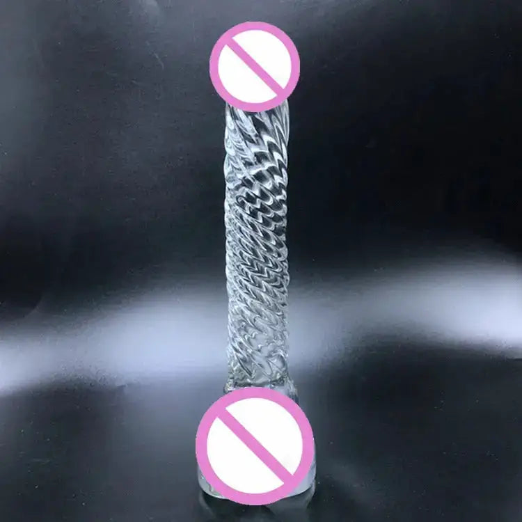 Realistic clear dildo for women with strong suction cup, hands-free design, ideal for G-spot stimulation and beginner adult masturbation.