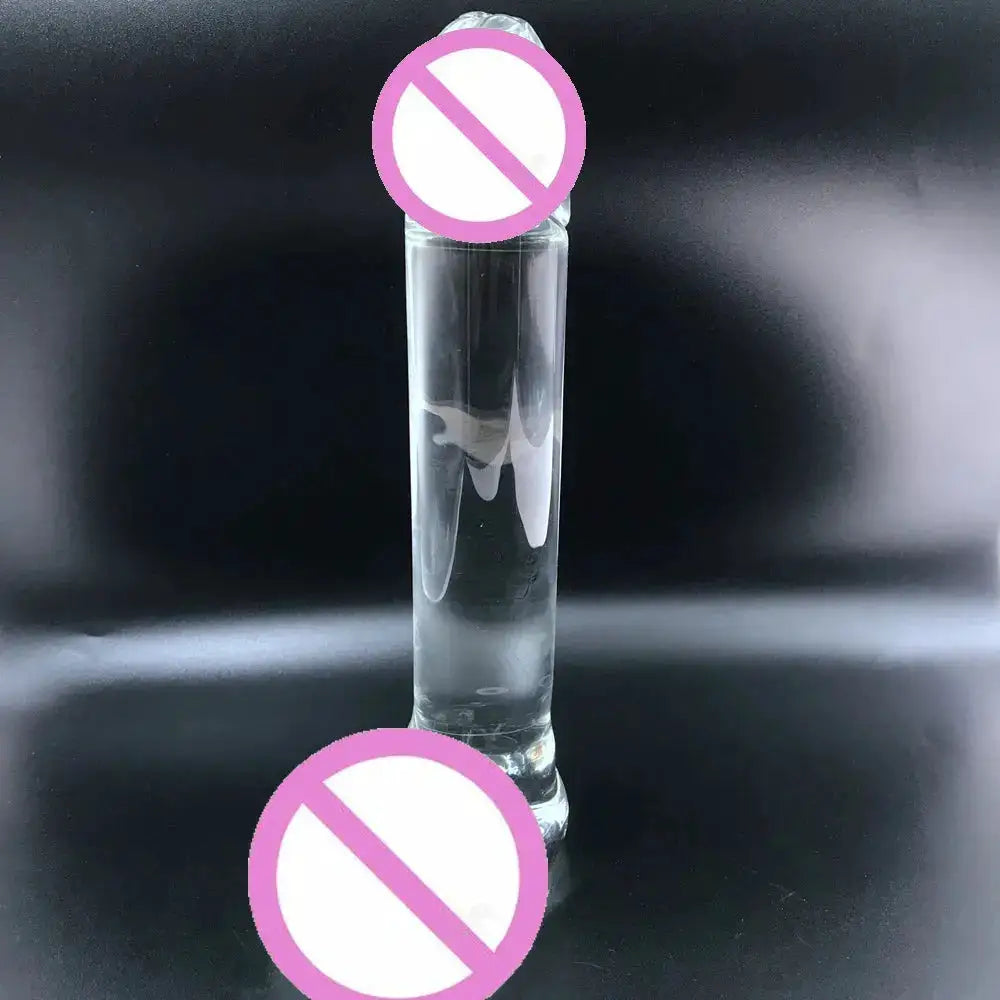 Realistic clear dildo for women with suction cup, hands-free use, designed for G-spot stimulation, by SHOPEZRA L.L.C.
