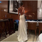 Elegant Lace Satin Spliced Women&