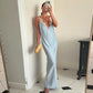 Elegant Lace Satin Spliced Women&