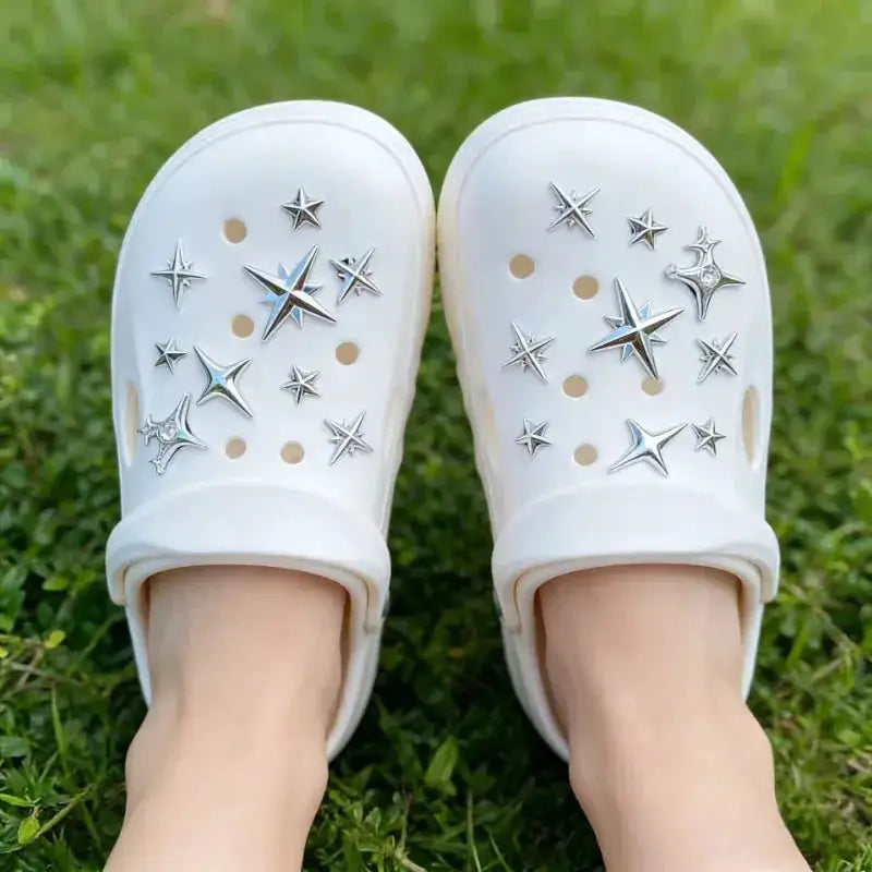 18pcs/Set Detachable Punk Style Metal Rivets Decorative Buckles For Garden Shoes &amp; Hole Shoes New by Dropshipman