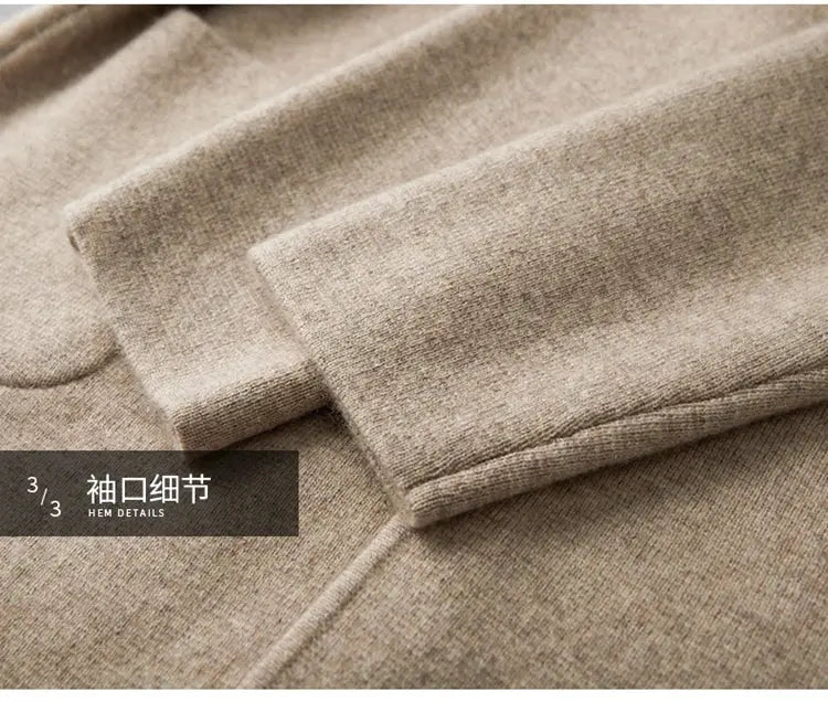 New autumn and winter cashmere sweater large size men&
