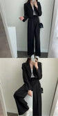 Suit Coat 2 Piece Set Women Blazer Jacket Straight Pants Ensemble Single Breasted Turn Down Collar Trousers Office Lady Outfits SHOPEZRA L.L.C.