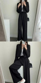 Suit Coat 2 Piece Set Women Blazer Jacket Straight Pants Ensemble Single Breasted Turn Down Collar Trousers Office Lady Outfits SHOPEZRA L.L.C.