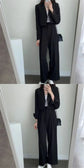 Suit Coat 2 Piece Set Women Blazer Jacket Straight Pants Ensemble Single Breasted Turn Down Collar Trousers Office Lady Outfits SHOPEZRA L.L.C.