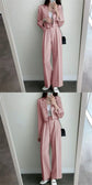Suit Coat 2 Piece Set Women Blazer Jacket Straight Pants Ensemble Single Breasted Turn Down Collar Trousers Office Lady Outfits SHOPEZRA L.L.C.