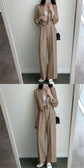 Suit Coat 2 Piece Set Women Blazer Jacket Straight Pants Ensemble Single Breasted Turn Down Collar Trousers Office Lady Outfits SHOPEZRA L.L.C.