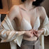 US Back Underwear 2024 New Explosions Front Buckle Bra No Steel Ring French Triangle Cup Sexy Big U Backless Bra by Dropshipman