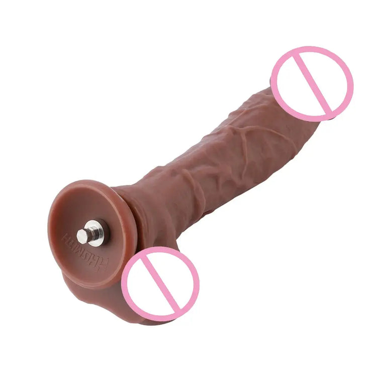 HISMITH silicone dildo sex machine accessory, realistic design, 9.1 inches long, 1.8 inches diameter, safety-rated material.