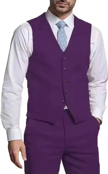 Suits for Men 2 Pieces Vest and Pants Set Gentleman Classic Suit for Men Tuxedo Suit for Men for Wedding Summer Beach by Dropshipman