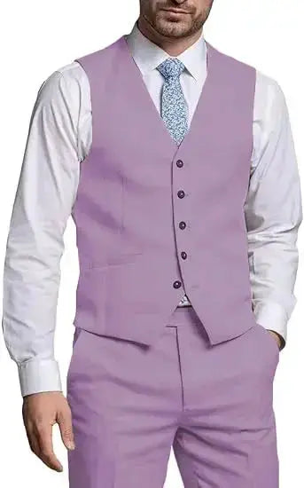 Suits for Men 2 Pieces Vest and Pants Set Gentleman Classic Suit for Men Tuxedo Suit for Men for Wedding Summer Beach by Dropshipman