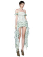 Women Ruffles Draped Dress Three Piece Sets Sexy Halter Neck Folds Ruffled Dress+Lace-up Corset Top+Shorts Suits Party Cocktail SHOPEZRA L.L.C.