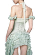 Women Ruffles Draped Dress Three Piece Sets Sexy Halter Neck Folds Ruffled Dress+Lace-up Corset Top+Shorts Suits Party Cocktail SHOPEZRA L.L.C.